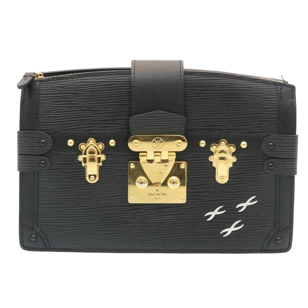 Louis Vuitton Black Leather Trunk shoulder bag