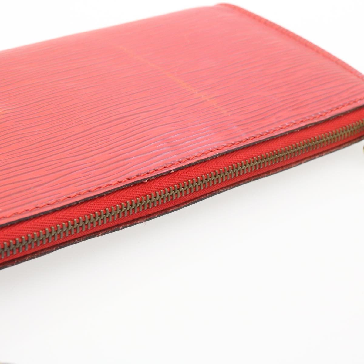 Louis Vuitton Red Leather Pochette accessoires handbag bag
