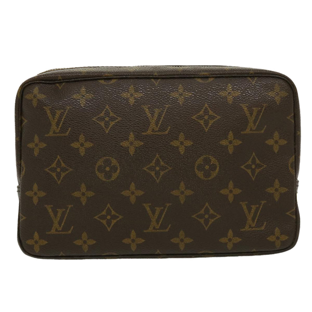 Louis Vuitton Brown Canvas Trousse de Toilette clutch bag