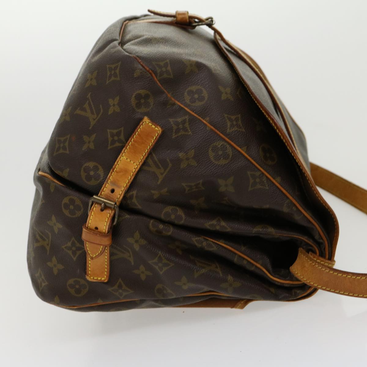 Louis Vuitton Brown Canvas Saumur 35 shoulder bag