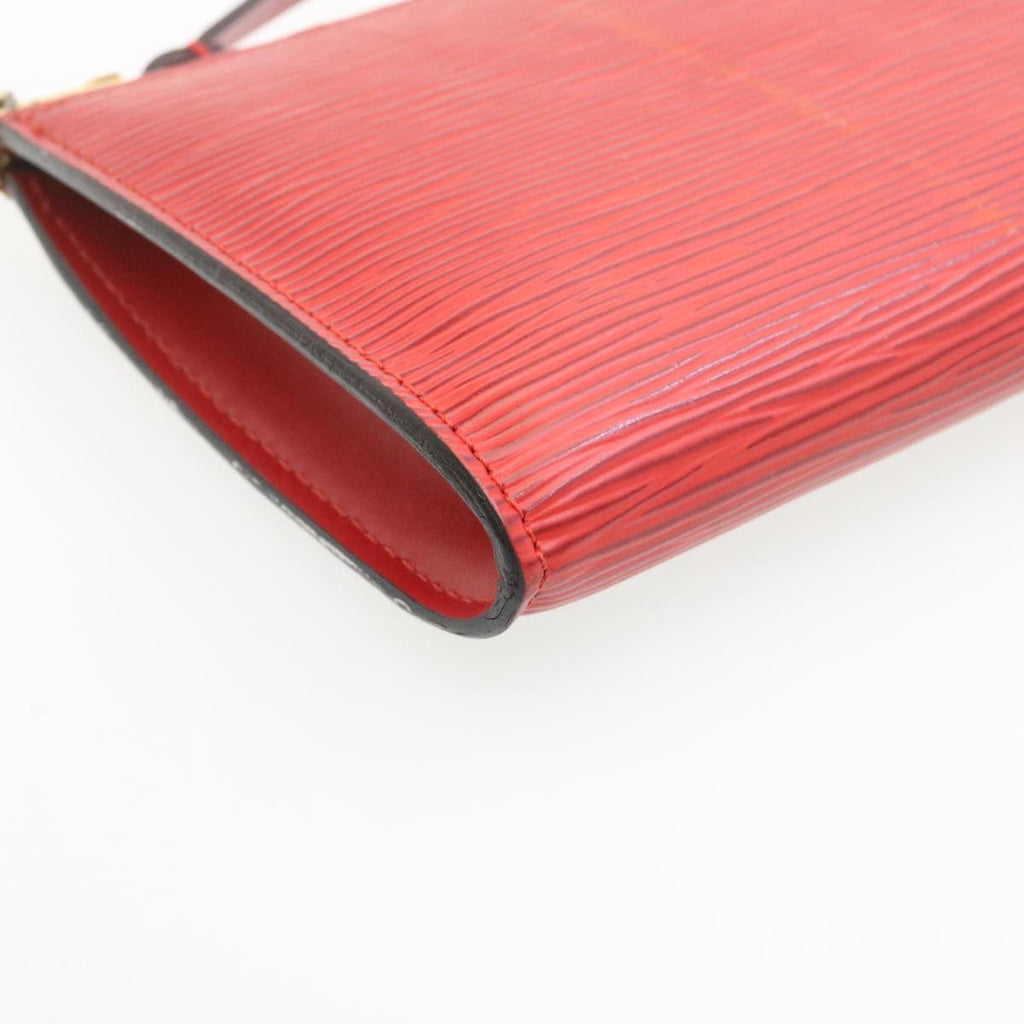 Louis Vuitton Red Leather Pochette accessoires handbag bag