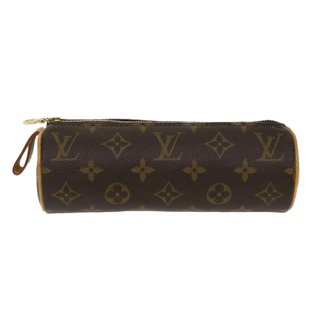 Louis Vuitton Brown Canvas Trousse rond clutch bag