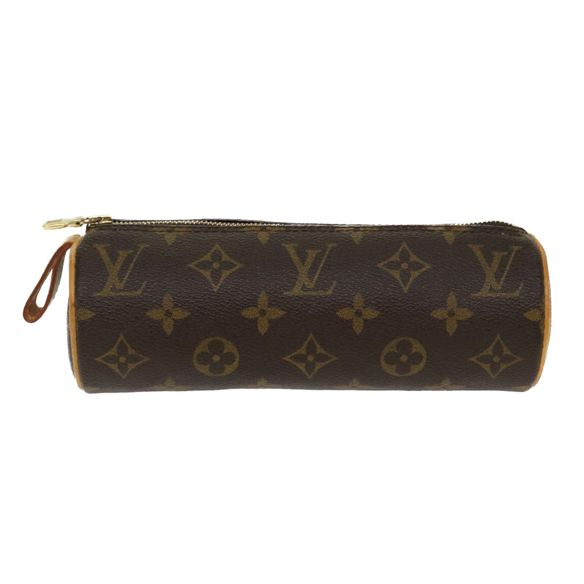 Louis Vuitton Brown Canvas Trousse rond clutch bag