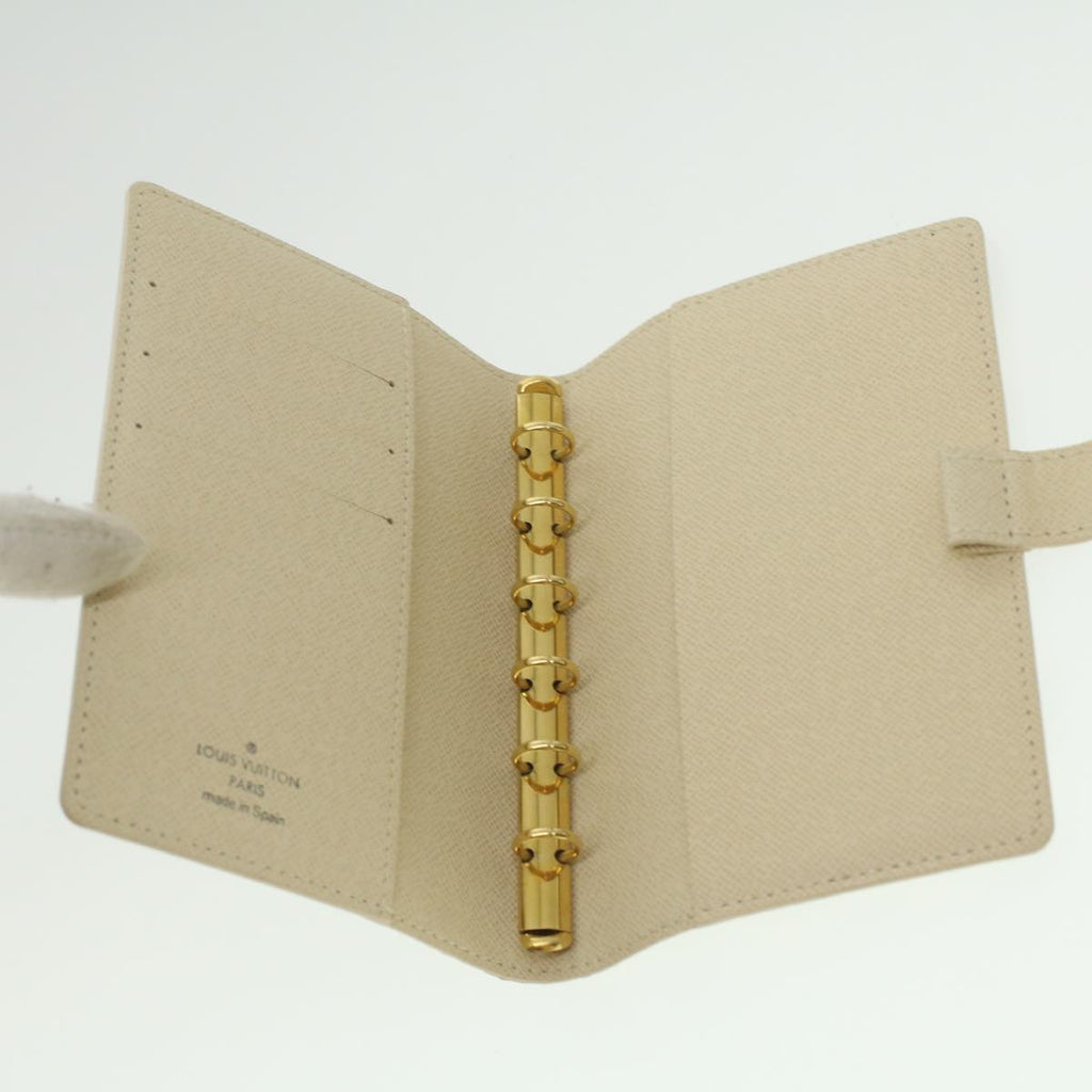 Louis Vuitton White Canvas Couverture agenda de bureau wallet accessories