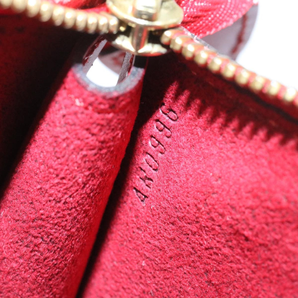 Louis Vuitton Red Leather Pochette accessoires handbag bag