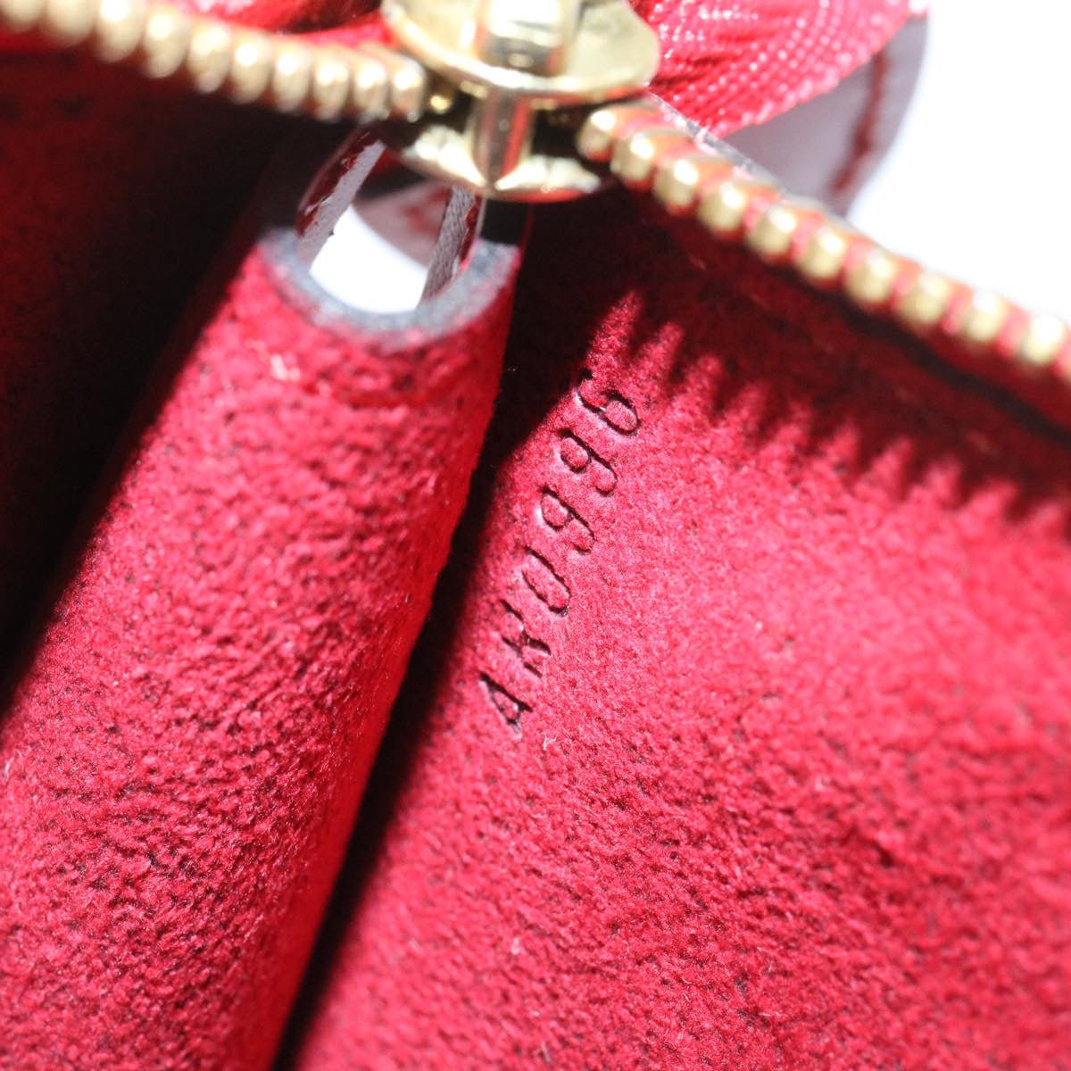Louis Vuitton Red Leather Pochette accessoires handbag bag