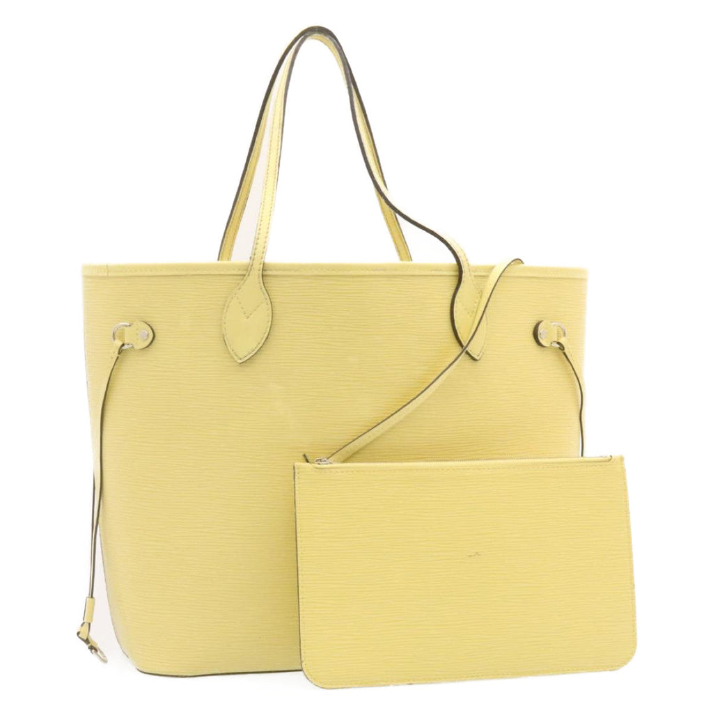 Louis Vuitton Yellow Leather Neverfull MM tote bag