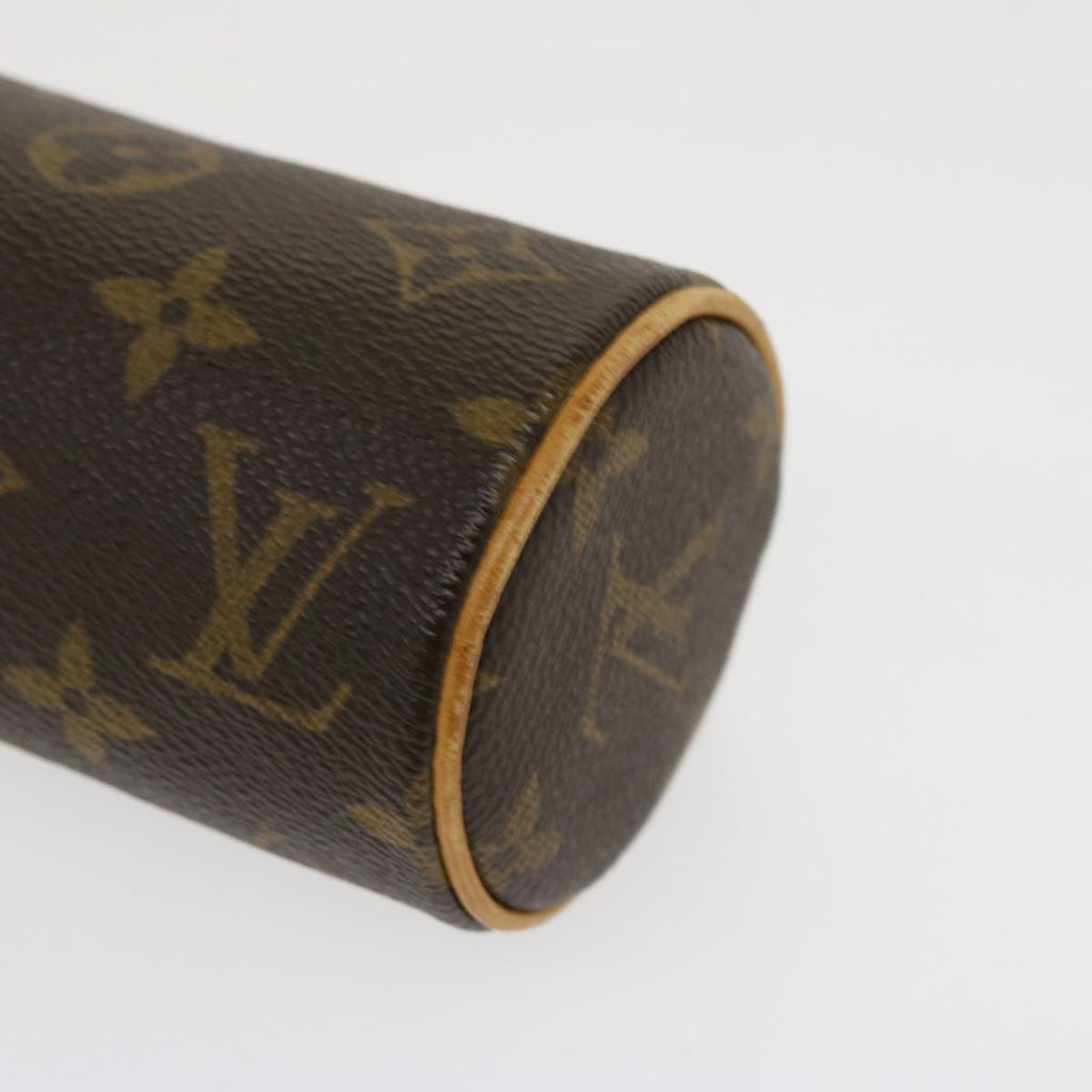 Louis Vuitton Brown Canvas Trousse rond clutch bag