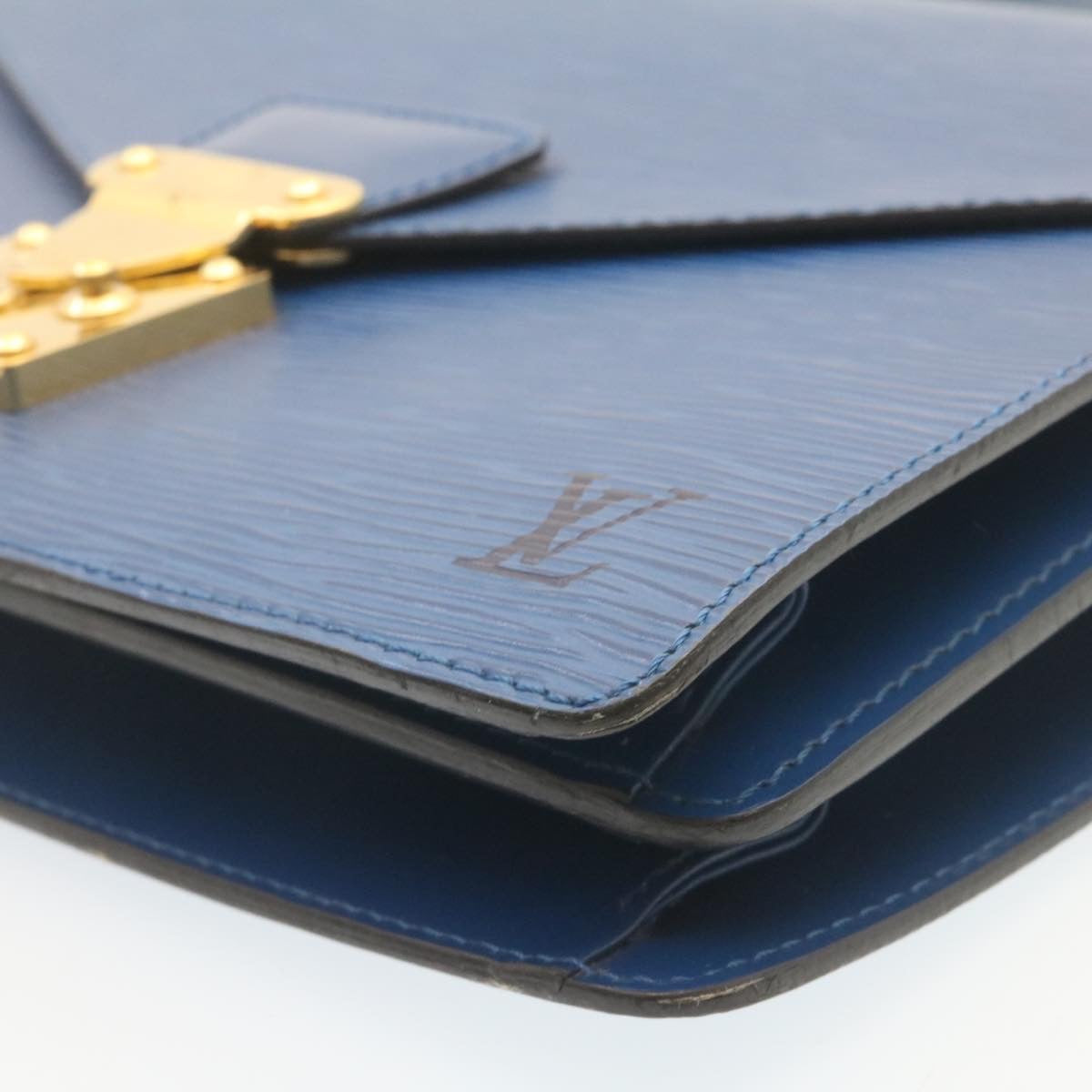 Louis Vuitton Blue Leather Concorde handbag bag