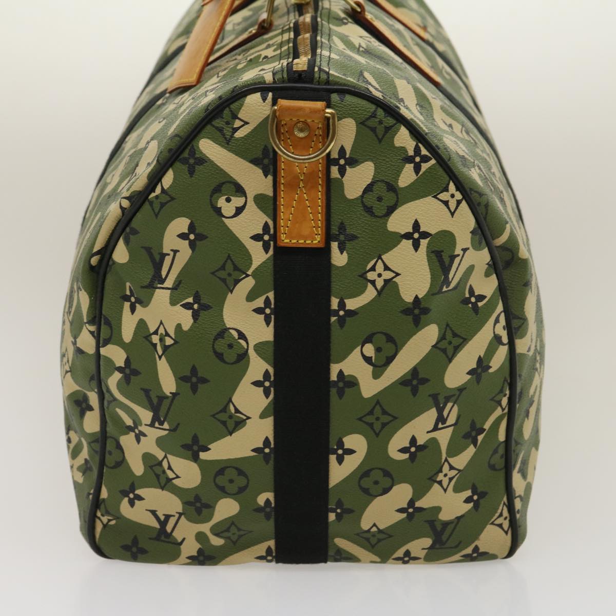 Louis Vuitton Green Canvas Keepall Bandouliere 55 travel bag