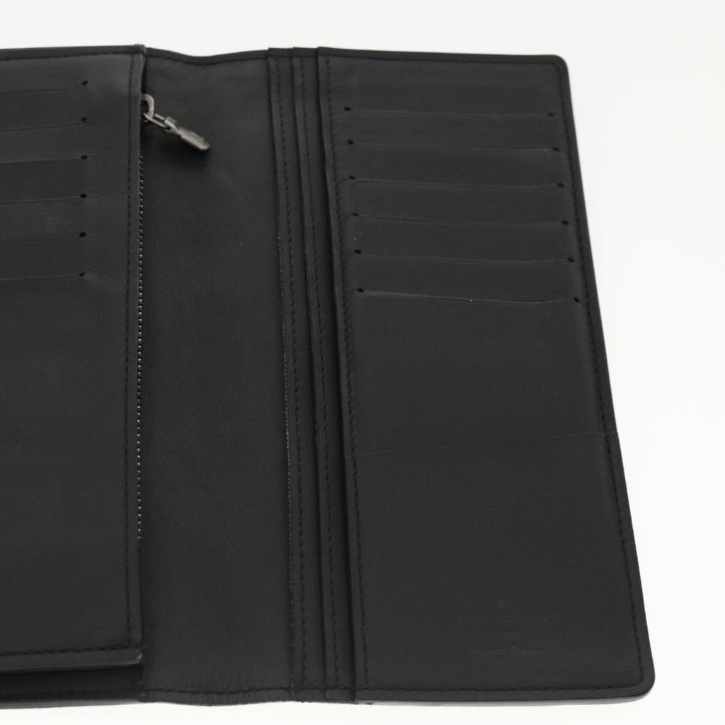 Louis Vuitton Black Leather Portefeuille Brazza wallet accessories