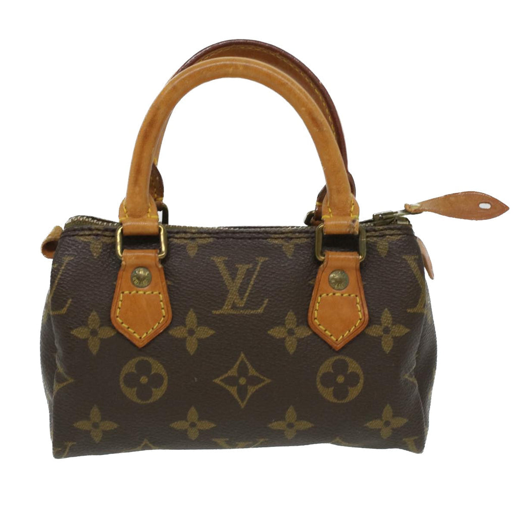Louis Vuitton Brown Canvas Mini speedy handbag bag