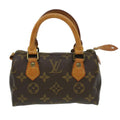 Louis Vuitton Brown Canvas Mini speedy handbag bag