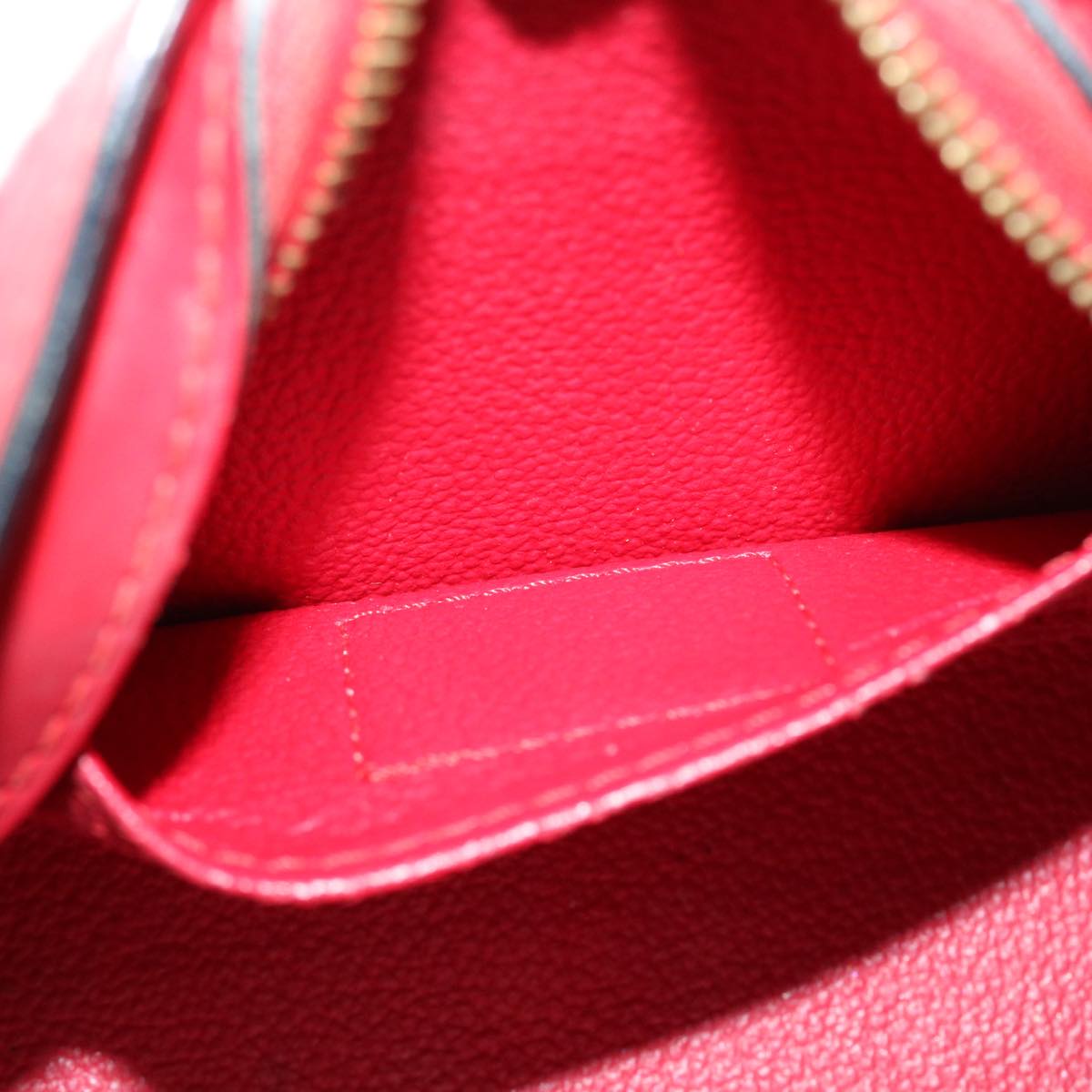 Louis Vuitton Red Leather Dauphine clutch bag