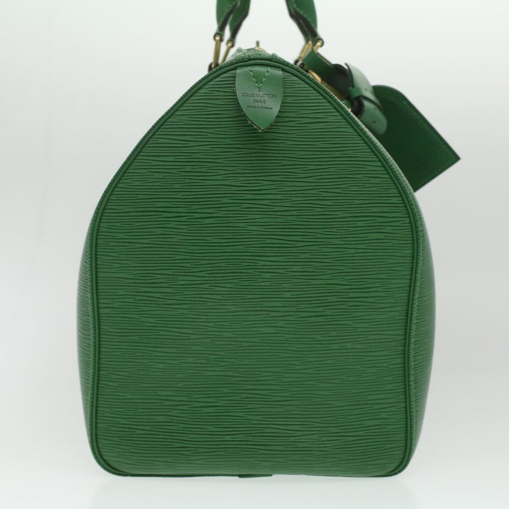 Louis Vuitton Green Leather Keepall 45 travel bag