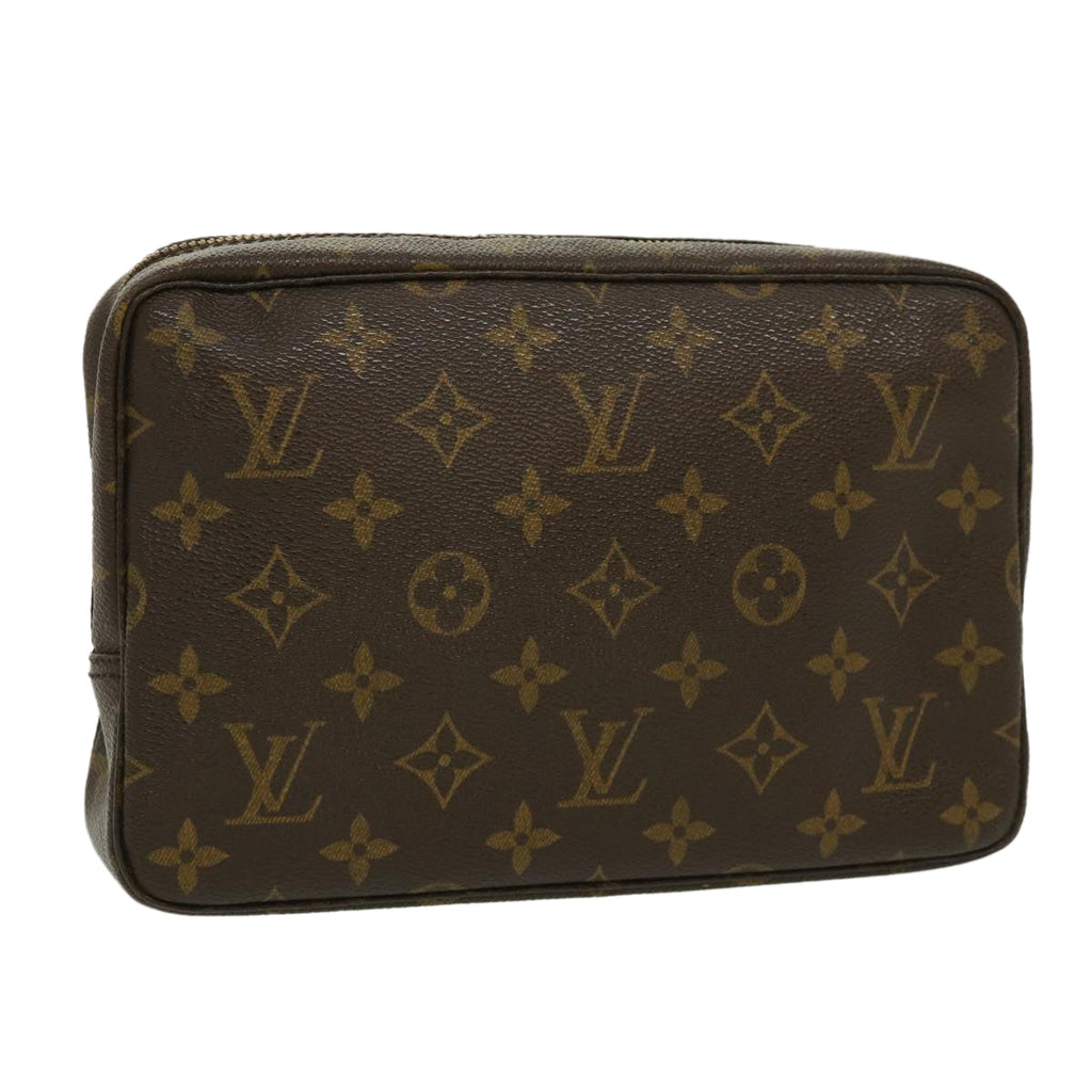 Louis Vuitton Brown Canvas Trousse de Toilette clutch bag