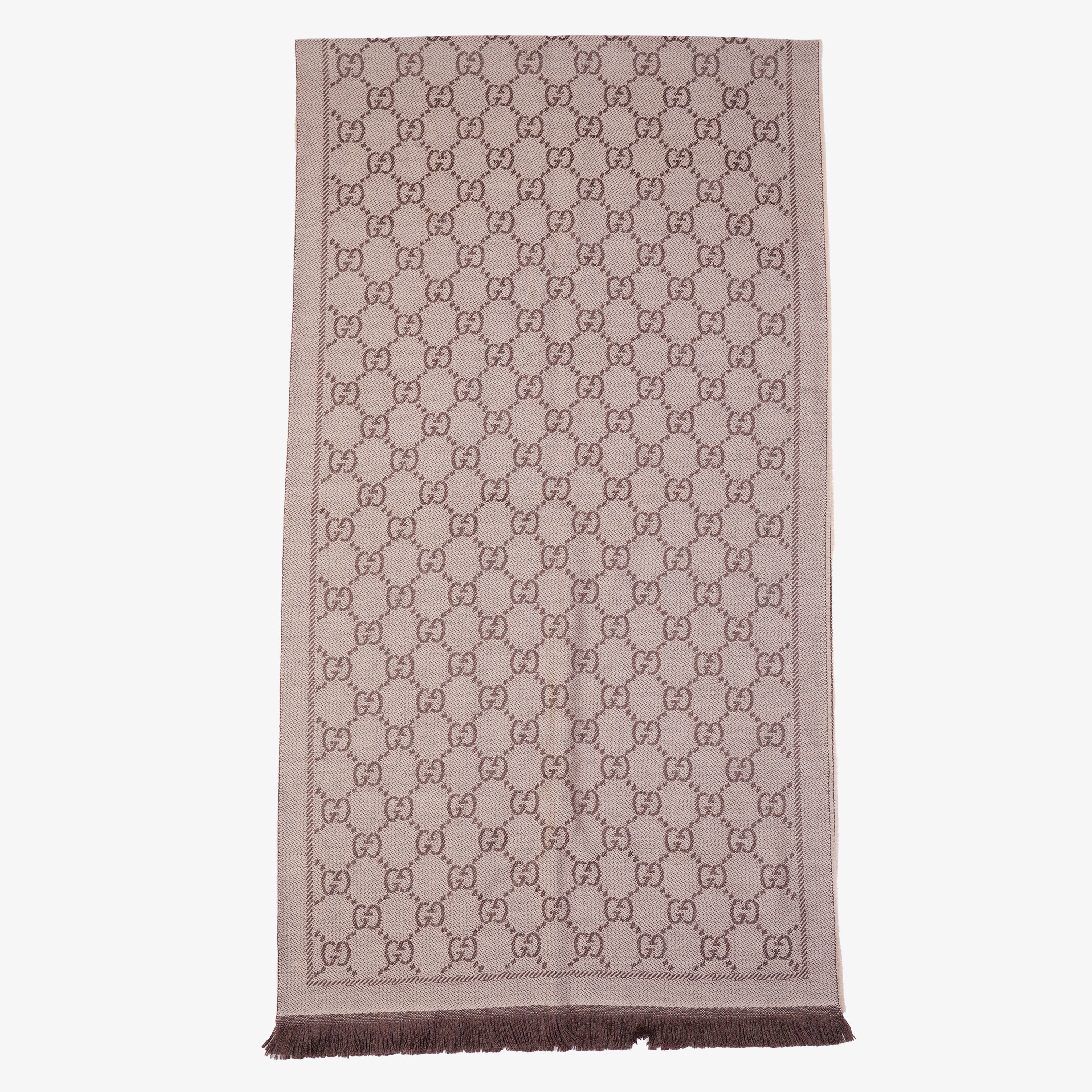 Gucci Womens GG Scarf Beige / Brown