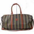 Indistinguishable  Fendi Boston Bag Brown PVC (SHC1-15354)