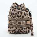 Dior Léopard Nylon Pouch Beige