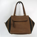 Fendi Brown Pequin Striped Medium Satchel (SHA25287)