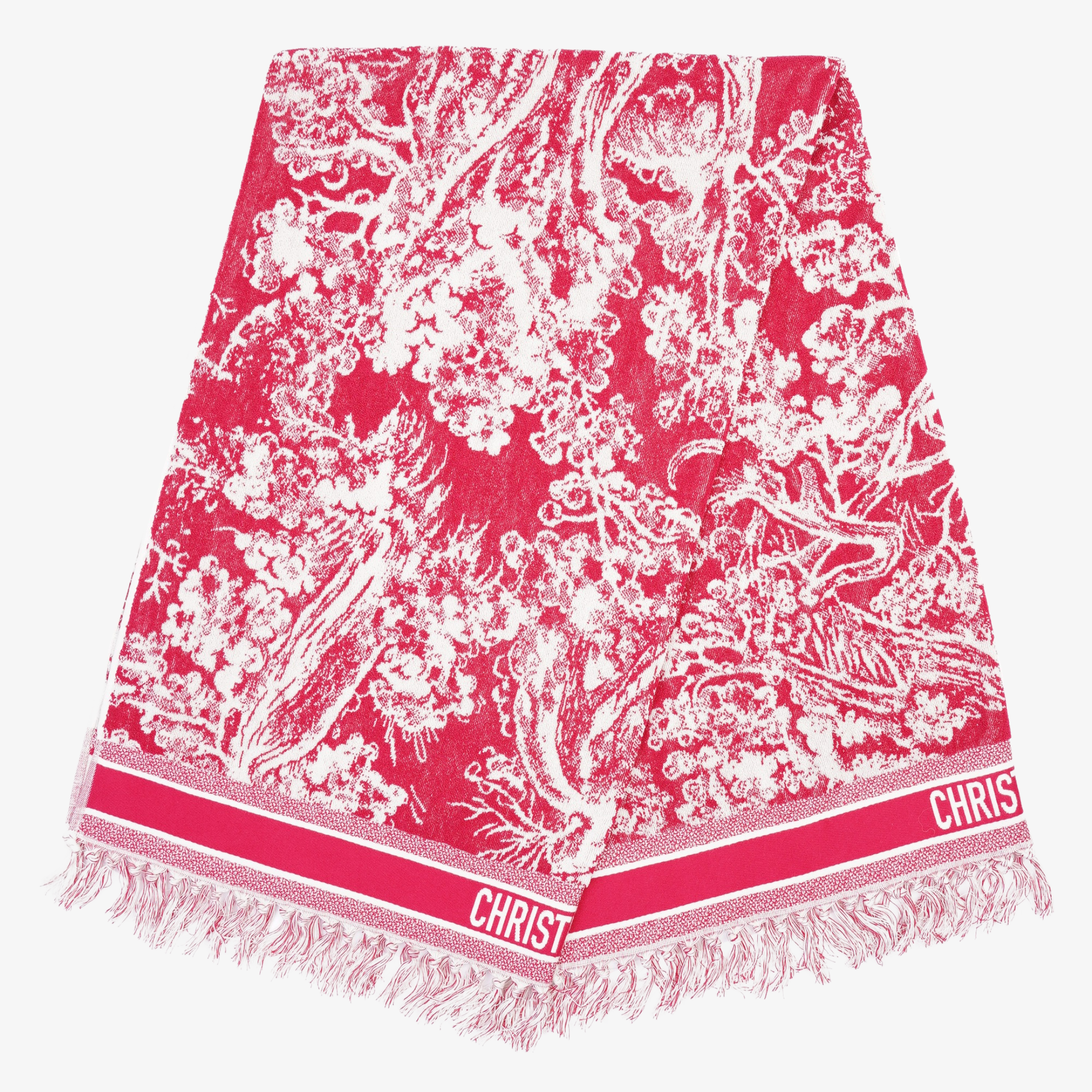 Christian Dior Toil De Jouy Towel Raspberry
