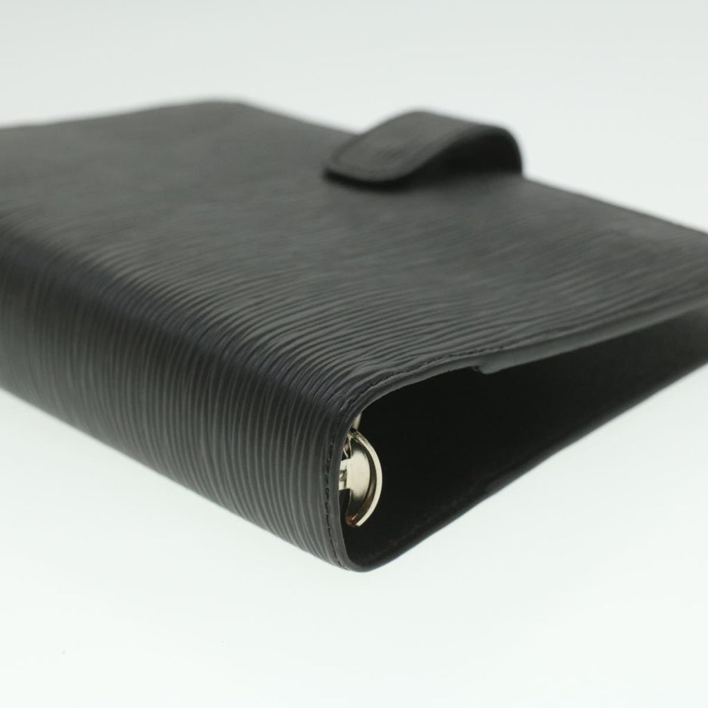 Louis Vuitton Black Leather Agenda cover wallet accessories