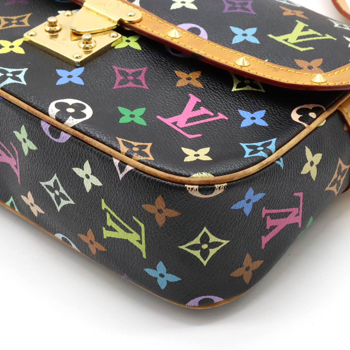 Louis Vuitton Monogram Multicolor Soloney Shoulder Bag Noir Black M92639
