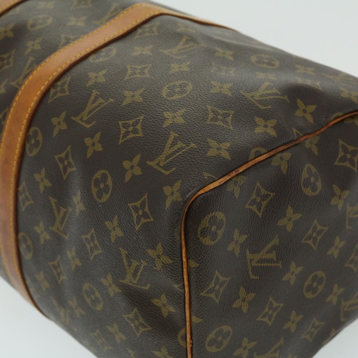 Louis Vuitton Brown Canvas Keepall 45 travel bag