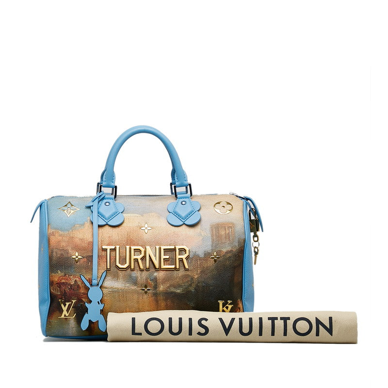 Louis Vuitton Masters Collection Turner Speed 30 Handbag M43306 Blue Multicolor PVC Leather Ladies Louis Vuitton