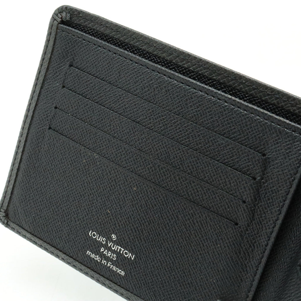 Louis Vuitton Louis Vuitton Tiger Portfolio Florine Wallet Double Folded Wallet Leather Old Black M31112