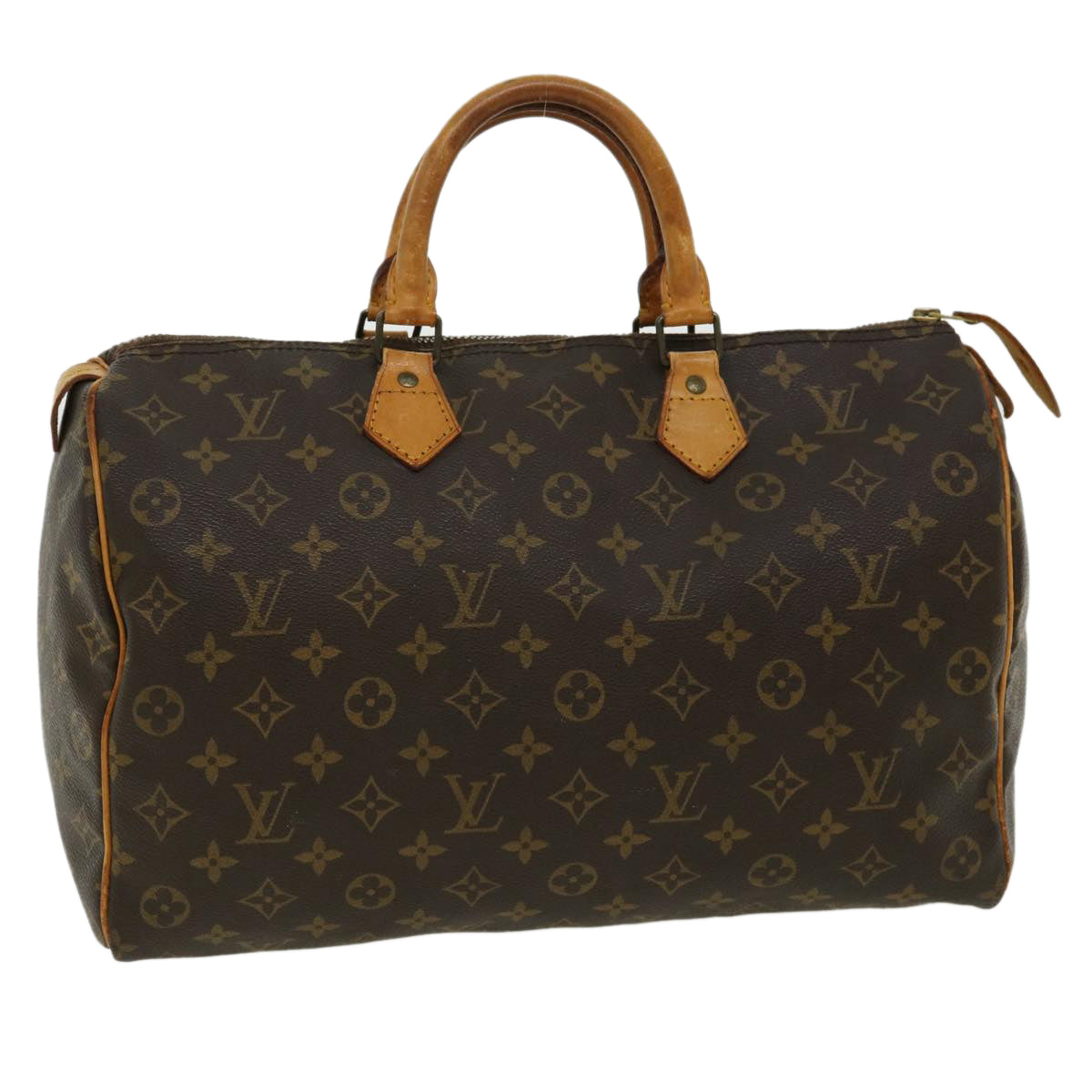 Louis Vuitton Brown Canvas Speedy 35 handbag bag