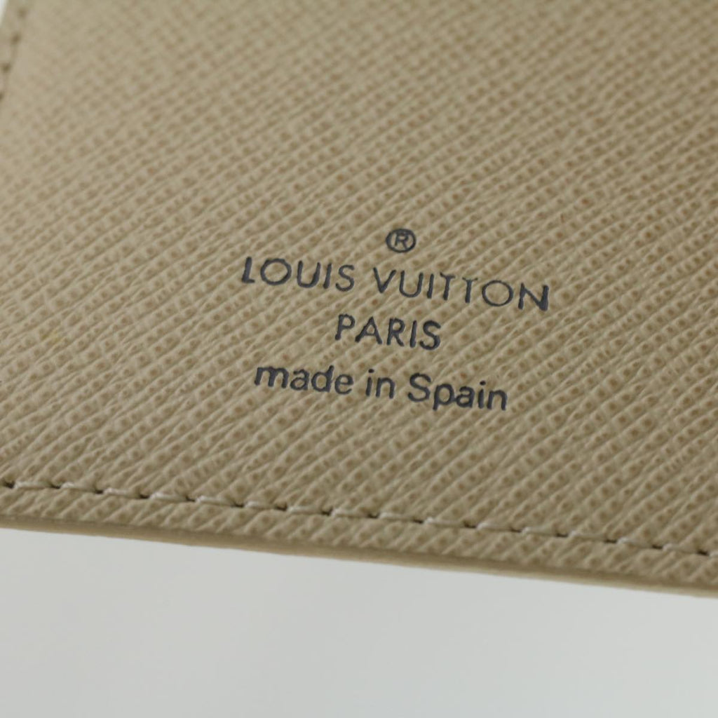 Louis Vuitton White Canvas Couverture agenda de bureau wallet accessories