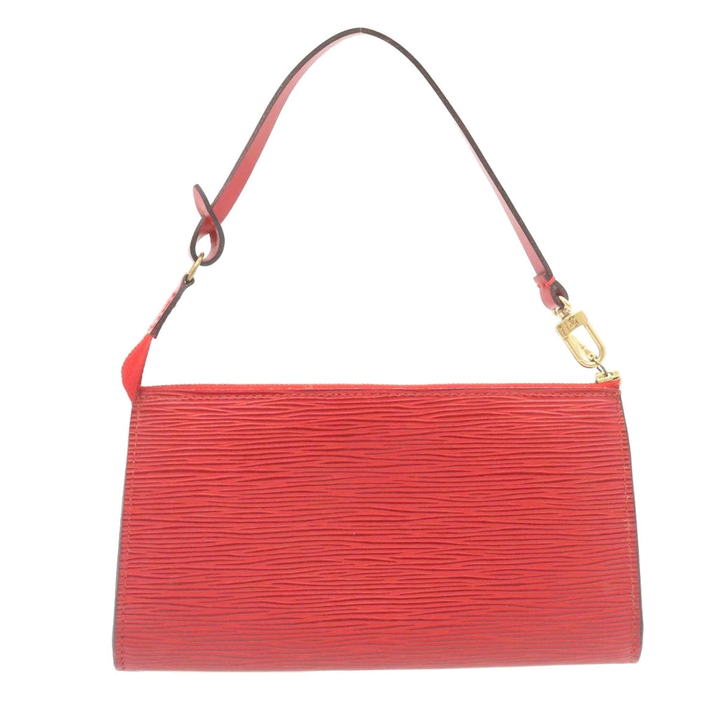 Louis Vuitton Red Leather Pochette accessoires handbag bag