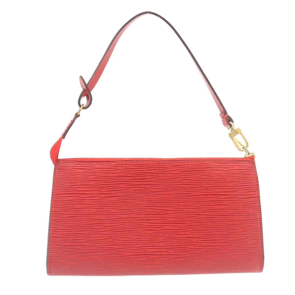 Louis Vuitton Red Leather Pochette accessoires handbag bag