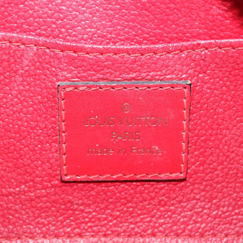 Louis Vuitton Red Leather Dauphine clutch bag