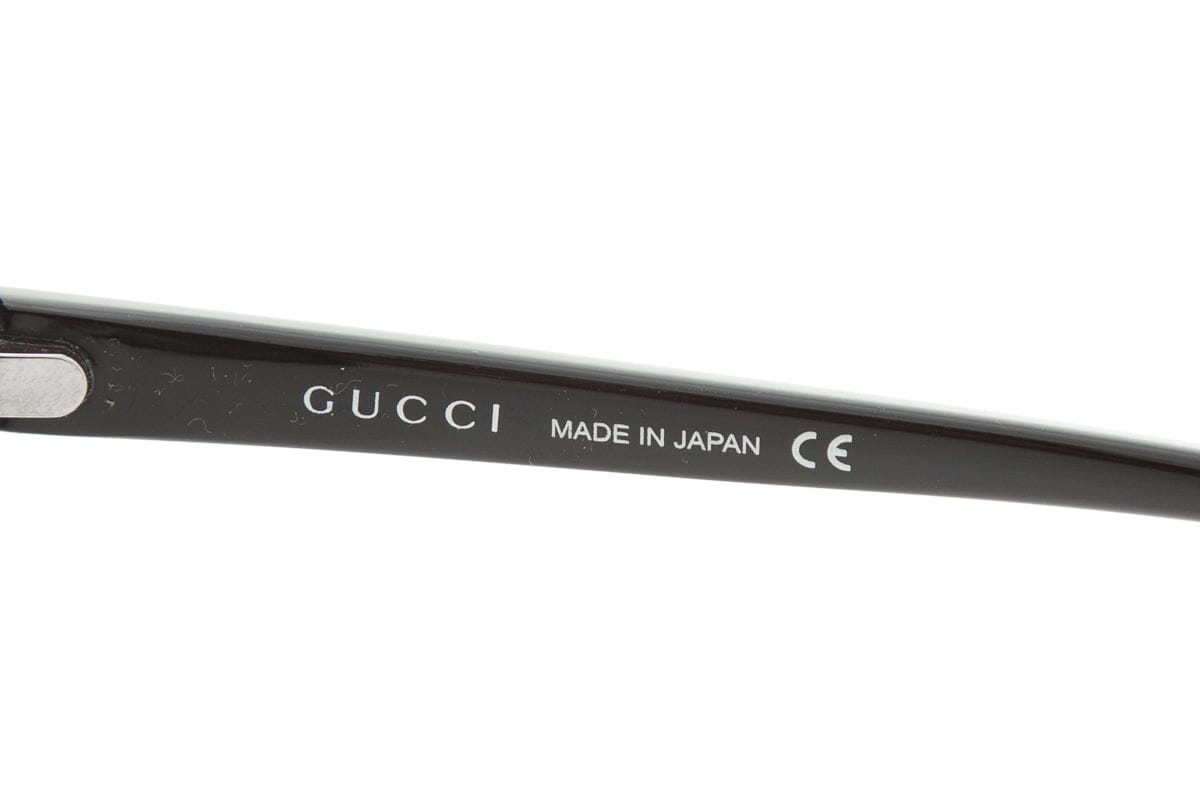 Gucci Black Temple Web Detail Sunglasses
