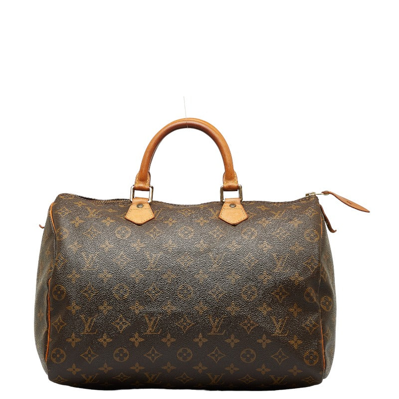 Louis Vuitton Monogram Speed 35 Handbag Boston Bag M41524 Brown PVC Leather  Louis Vuitton
