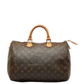 Louis Vuitton Monogram Speed 35 Handbag Boston Bag M41524 Brown PVC Leather  Louis Vuitton