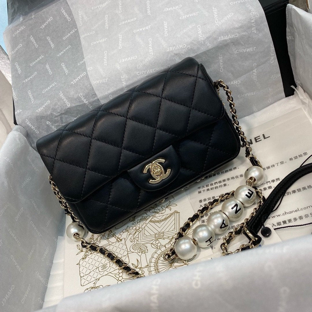 Chanel Mini Flap Bag Black Lambskin