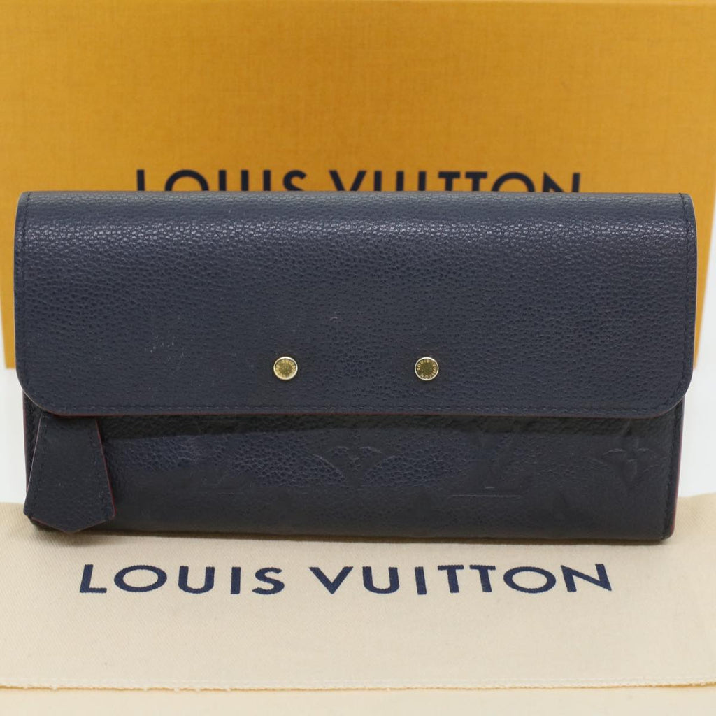 Louis Vuitton Navy Leather Pont Neuf wallet accessories
