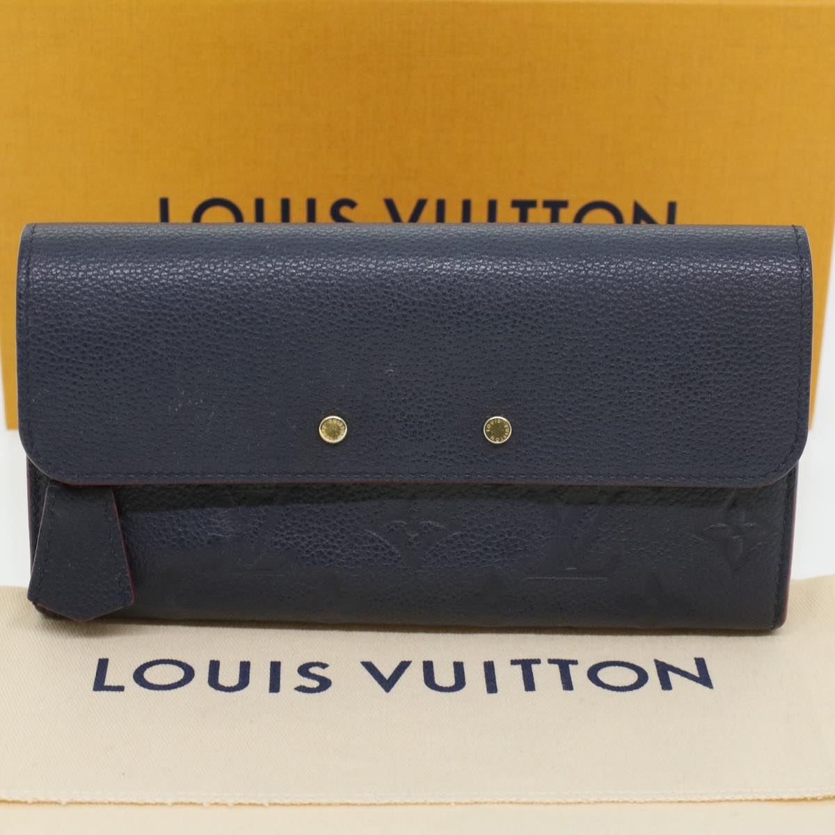 Louis Vuitton Navy Leather Pont Neuf wallet accessories