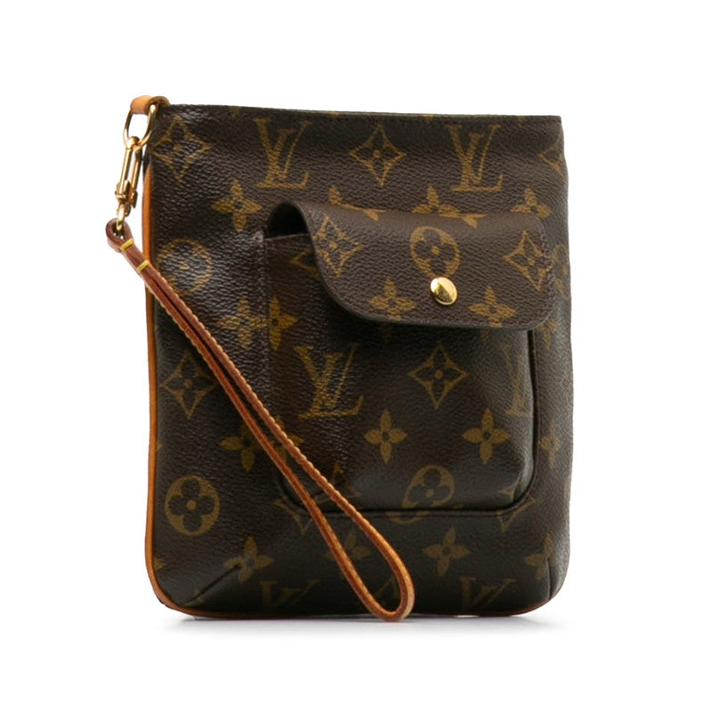 Louis Vuitton Partition Pouch Wristlet Bag Monogram M51901 Brown