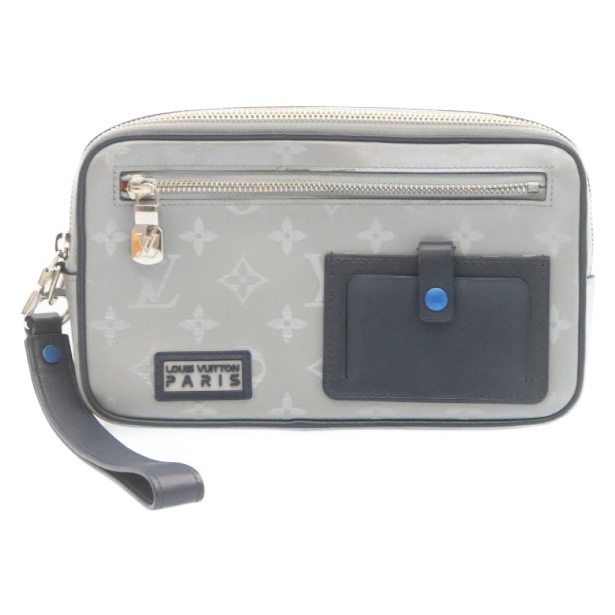 Louis Vuitton Silver Cotton Alpha clutch bag