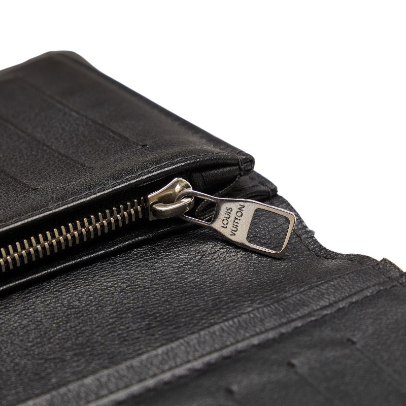 Louis Vuitton Louis Vuitton M58192 Long Wallet/Trion Leather Noir Black