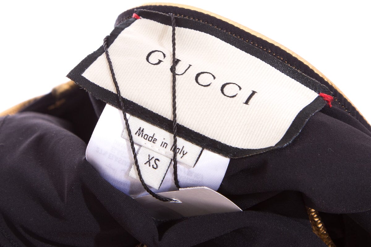 Gucci Gold & Black Colorblock One-piece Swimsuit SZ XS