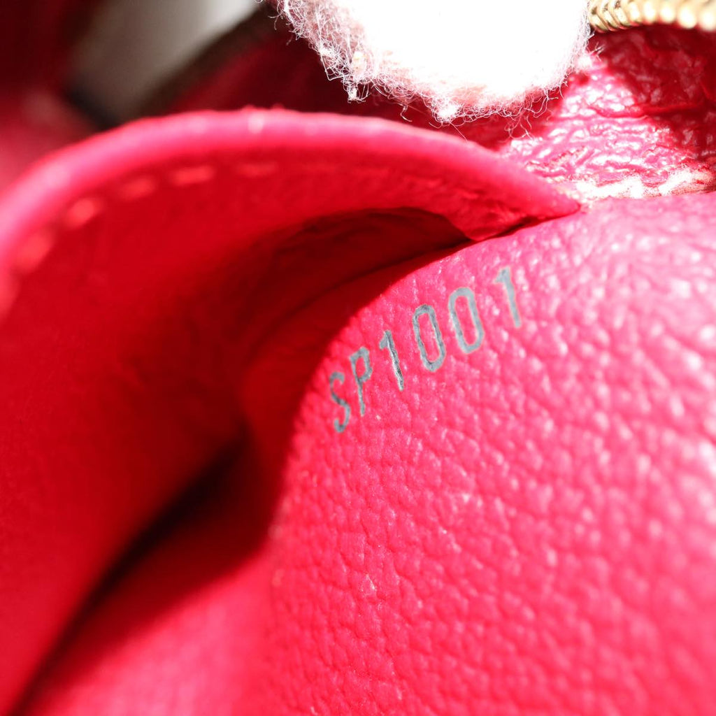 Louis Vuitton Red Leather Dauphine clutch bag