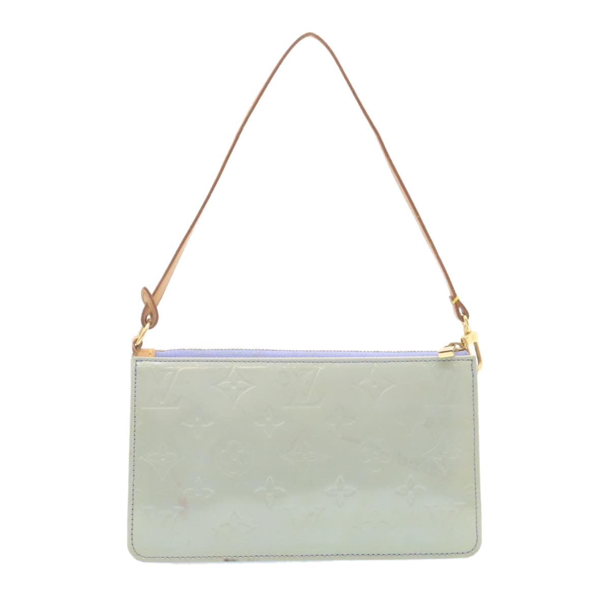Louis Vuitton Light Blue Patent leather Lexington clutch bag