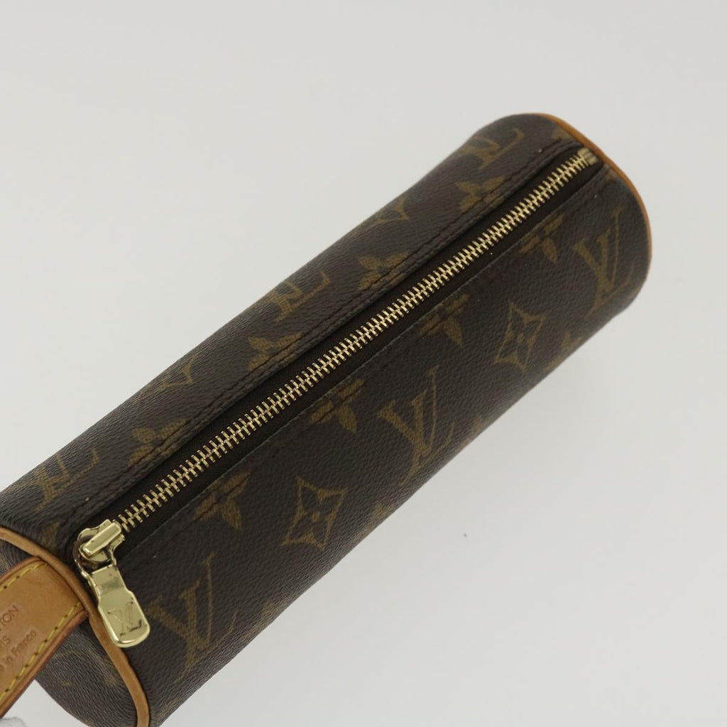 Louis Vuitton Brown Canvas Trousse rond clutch bag