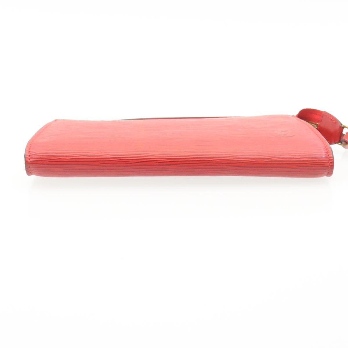 Louis Vuitton Red Leather Pochette accessoires handbag bag