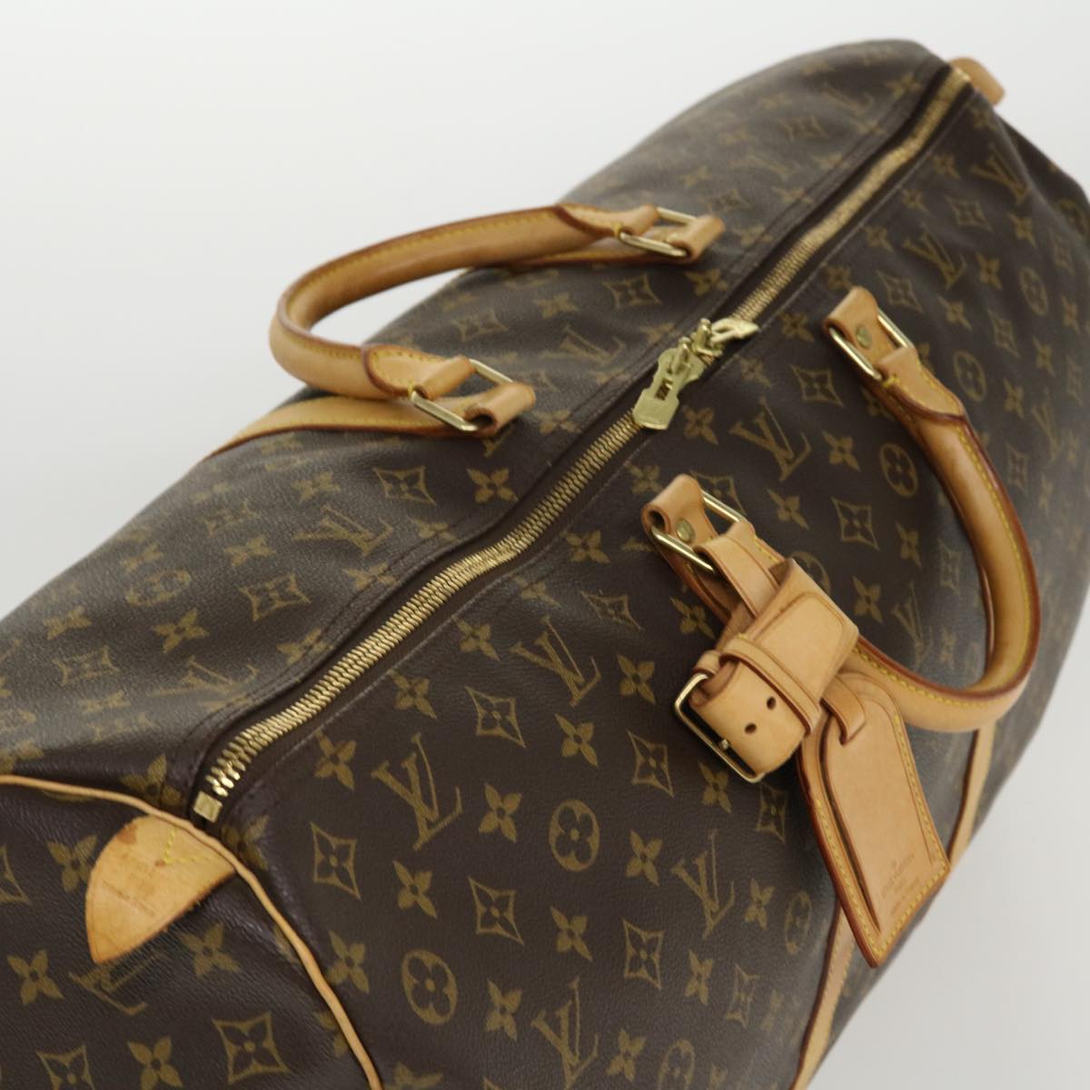 Louis Vuitton Brown Canvas Keepall 60 travel bag